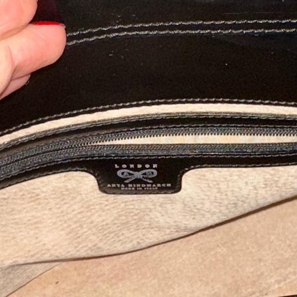 Anya hindmarch vintage - Gem Anya Hindmarch Vintage Structured Black Top Handle bag Y2K